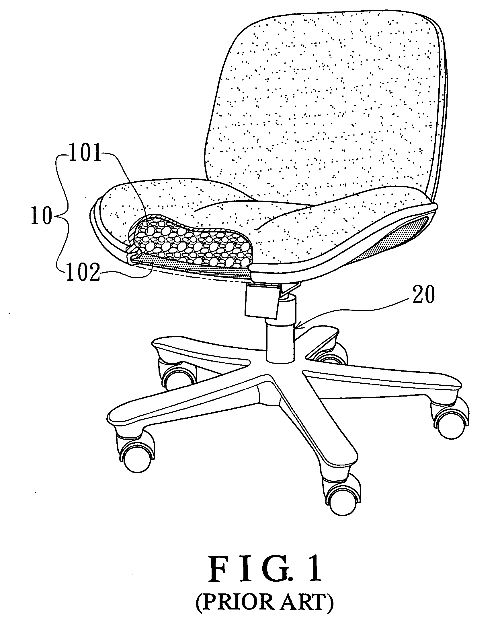 Structure of a seat of a chair