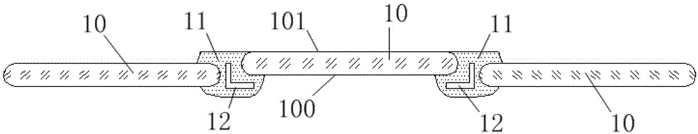 Multi-piece-glass overall injection molding assembly