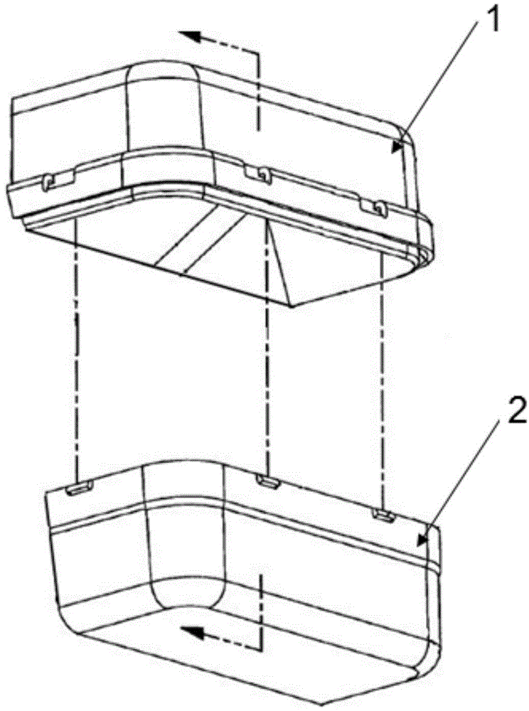 Clamping and fastening structure for HVAC shells of automobile air conditioner