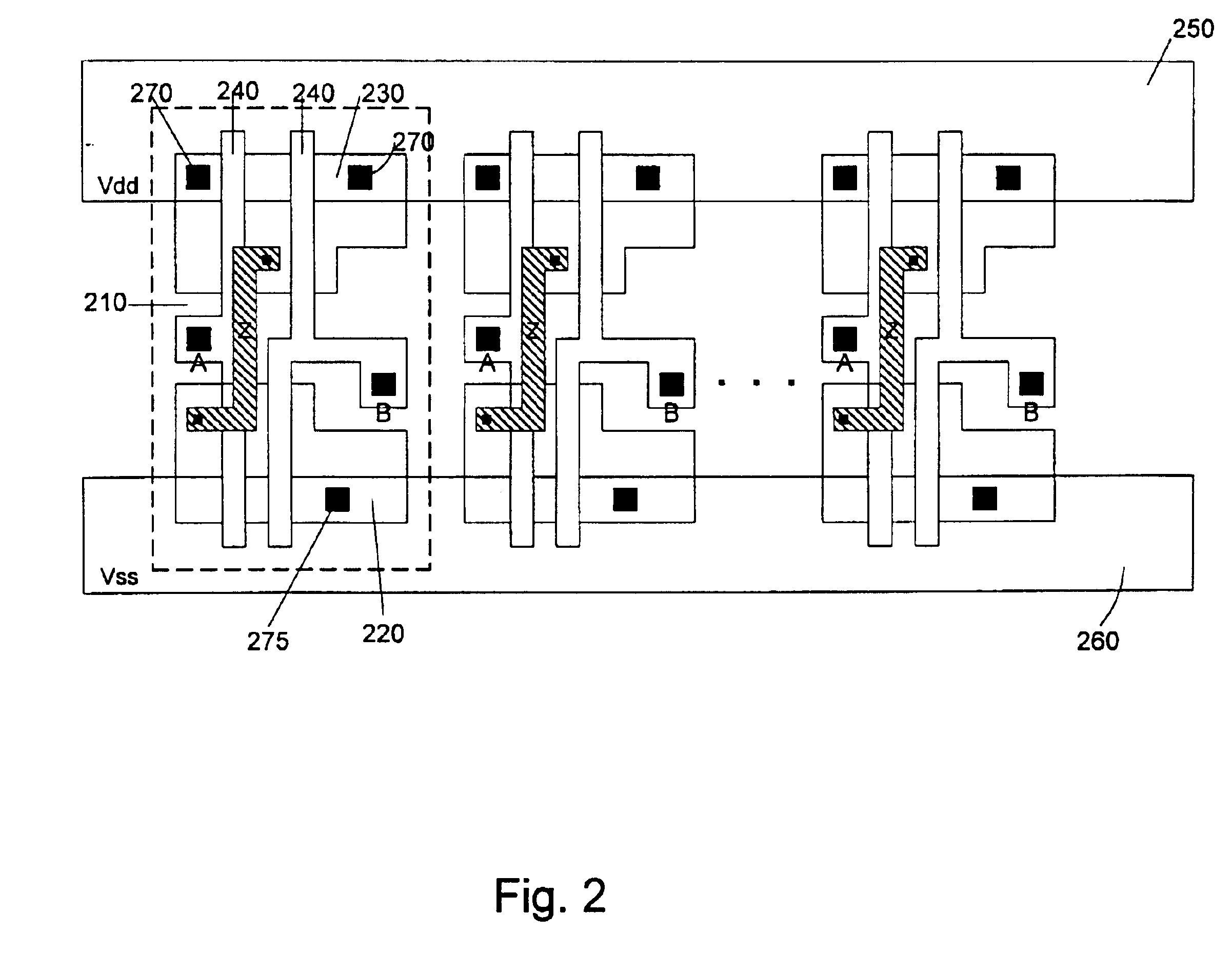 Dual-height cell with variable width power rail architecture