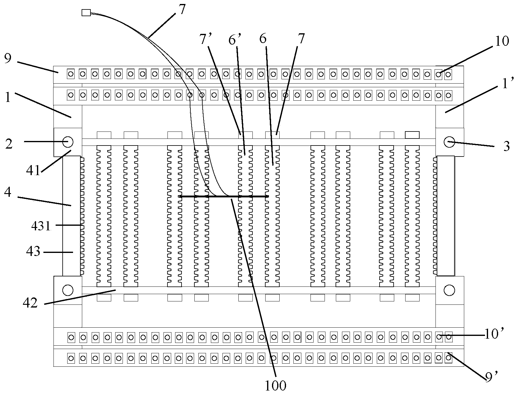 Cable connection device and method for circuit board ionic migration test