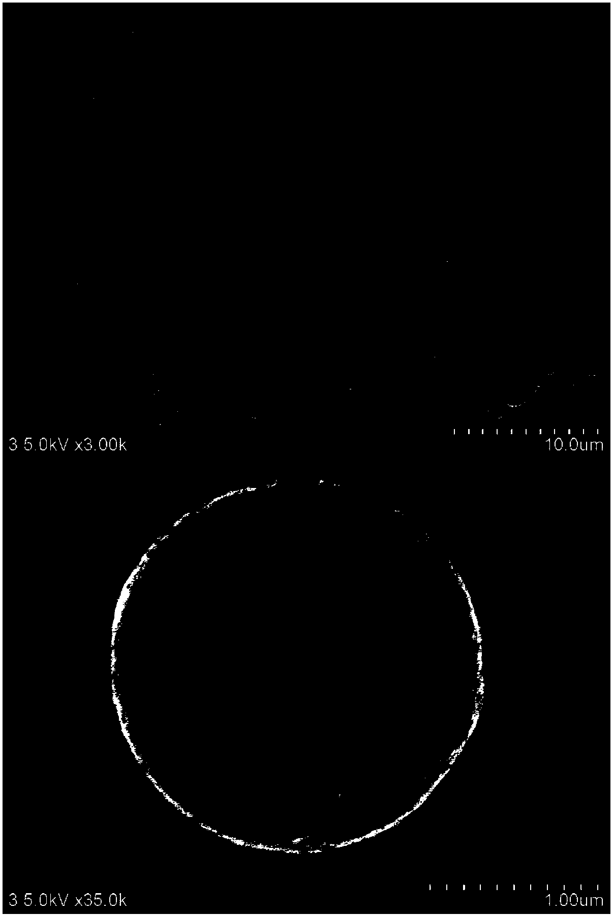 Preparation method of mesoporous titanium dioxide microballoons with controllable particle size