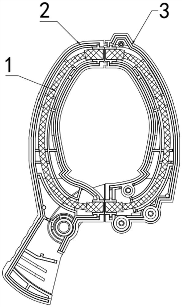 Air-core coil sensing complementary device, pincerlike multimeter and preparation method of pincerlike multimeter