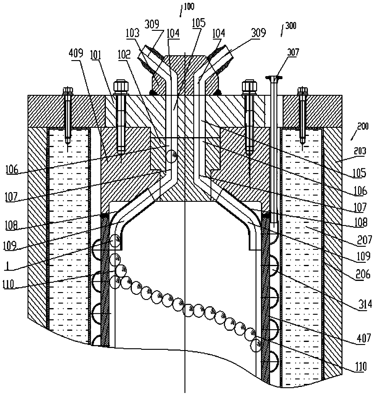 A temporary storage device for unloading