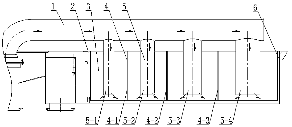 Method for evenly distributing water in shallow air flotation pool