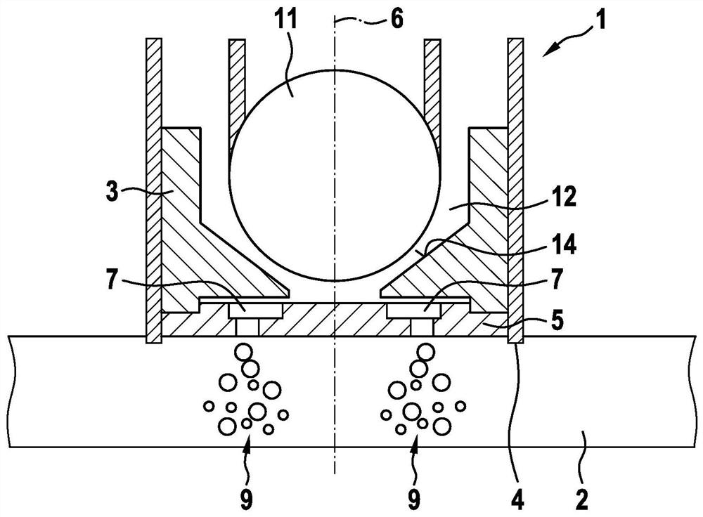 Injection module for reducing agent