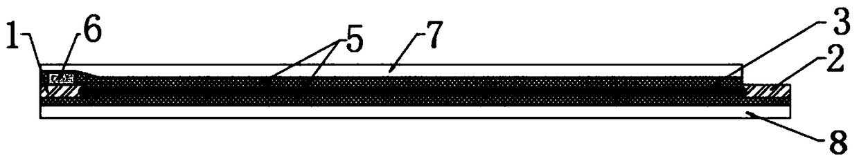 Thin-film collection transmitting device and method of temperature signals