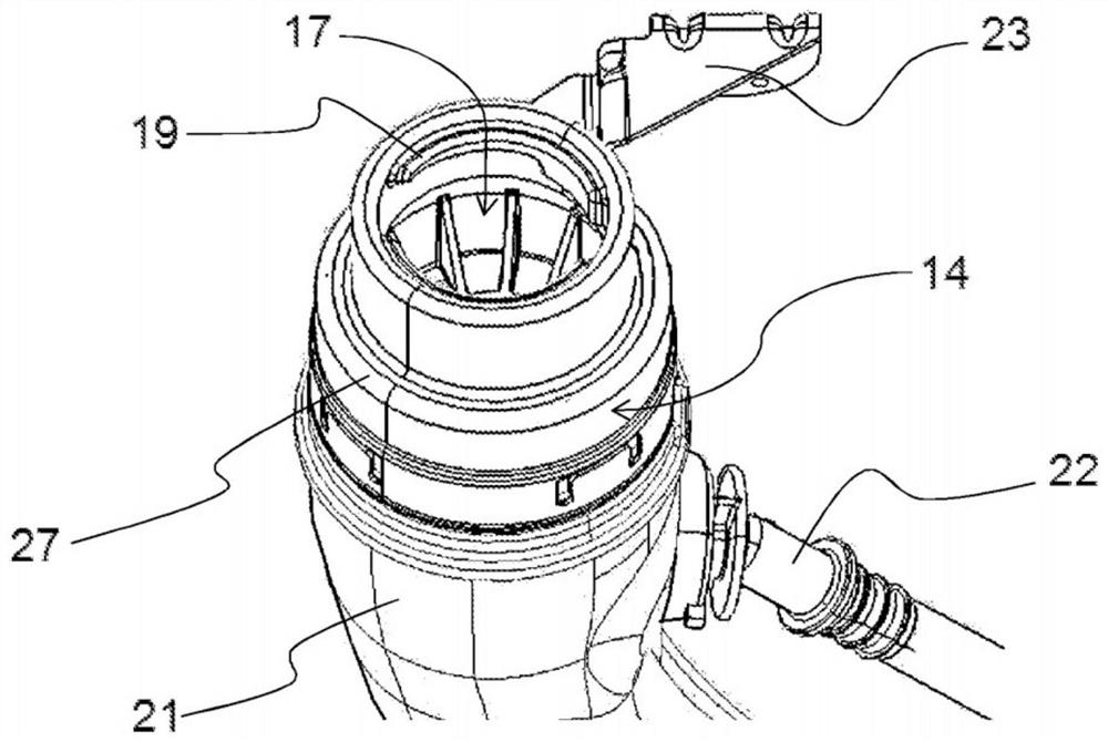 Assembly for supplying fuel or pollution control product to a motor vehicle