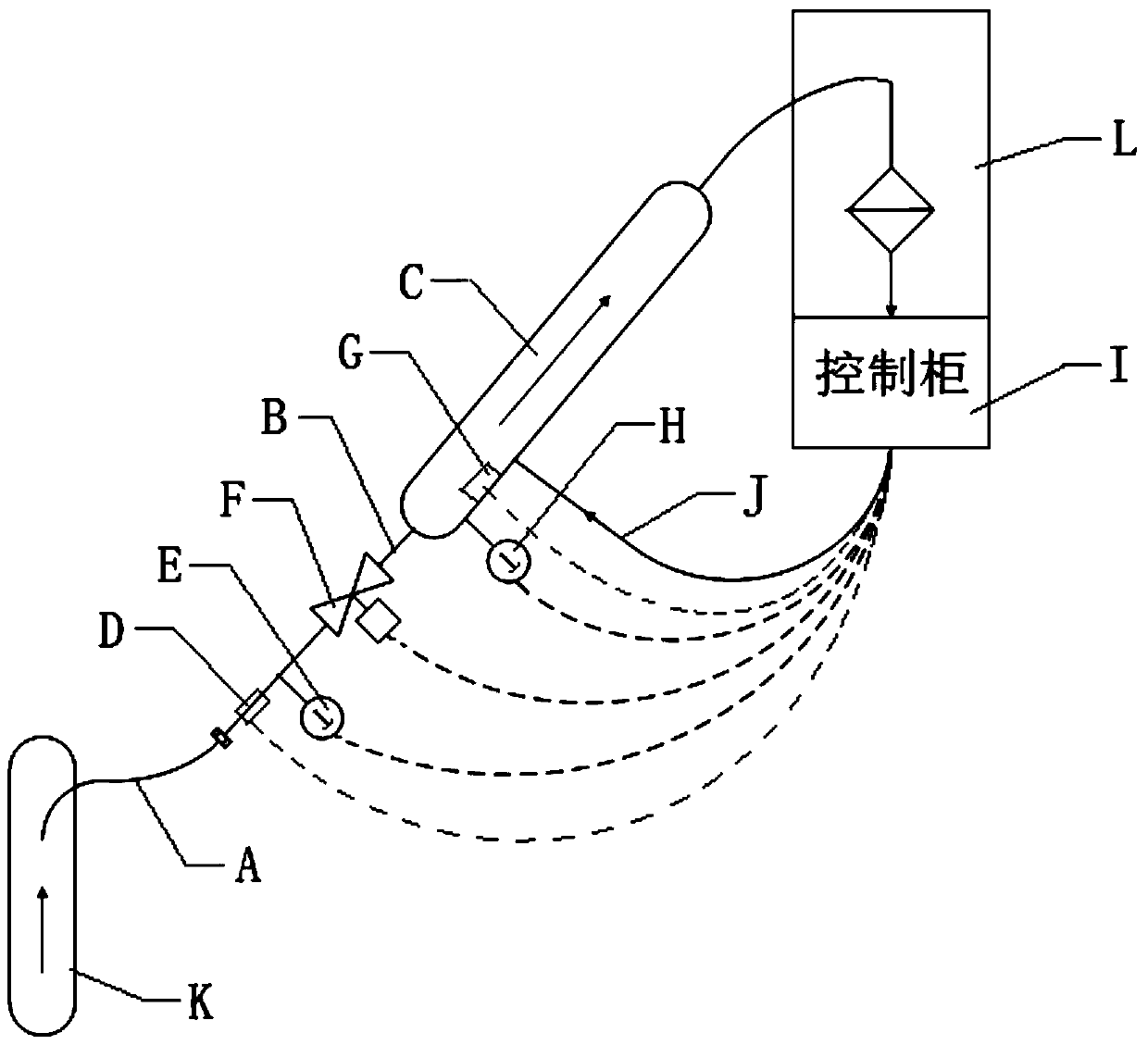 Sampling channel switching system of partial flow dilution sampling system