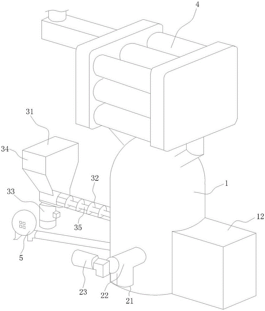 Automatic ash removal flue-curing barn heating equipment