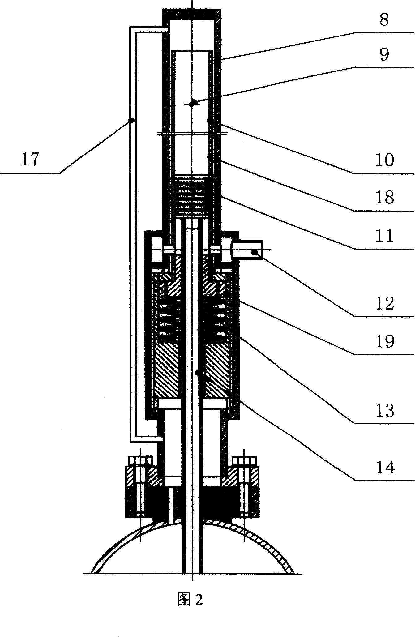 Waterpower driving mechanism for reactor safety rod