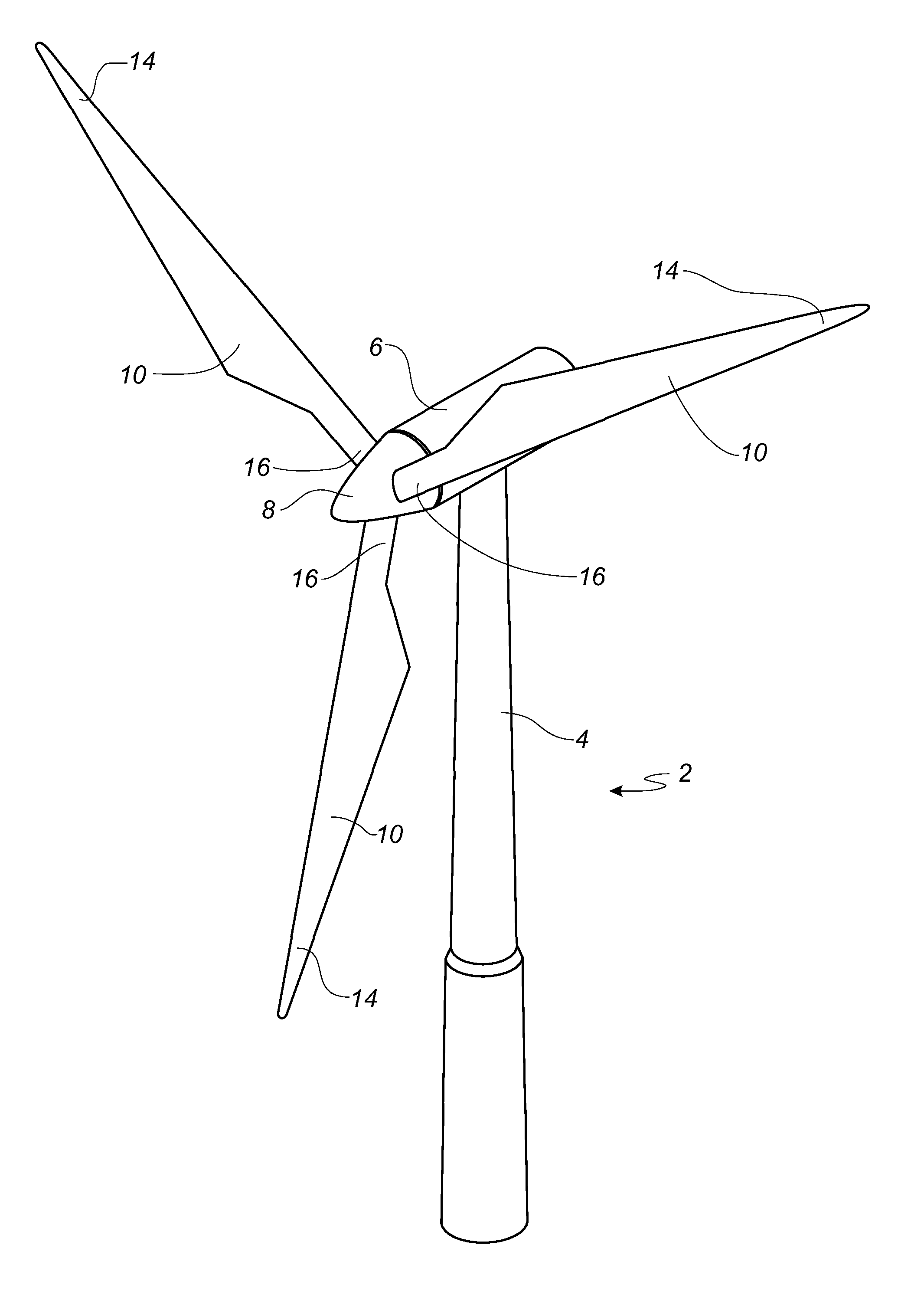 Wind turbine blade with plurality of longitudinally extending flow guiding device parts