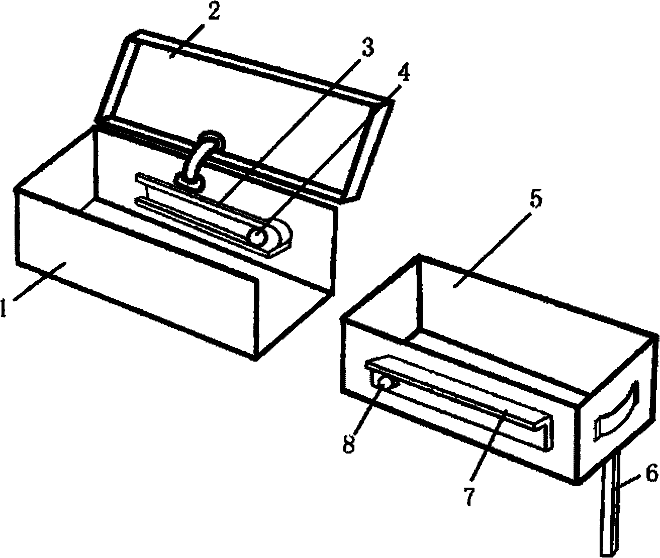 Drawer type automobile trunk