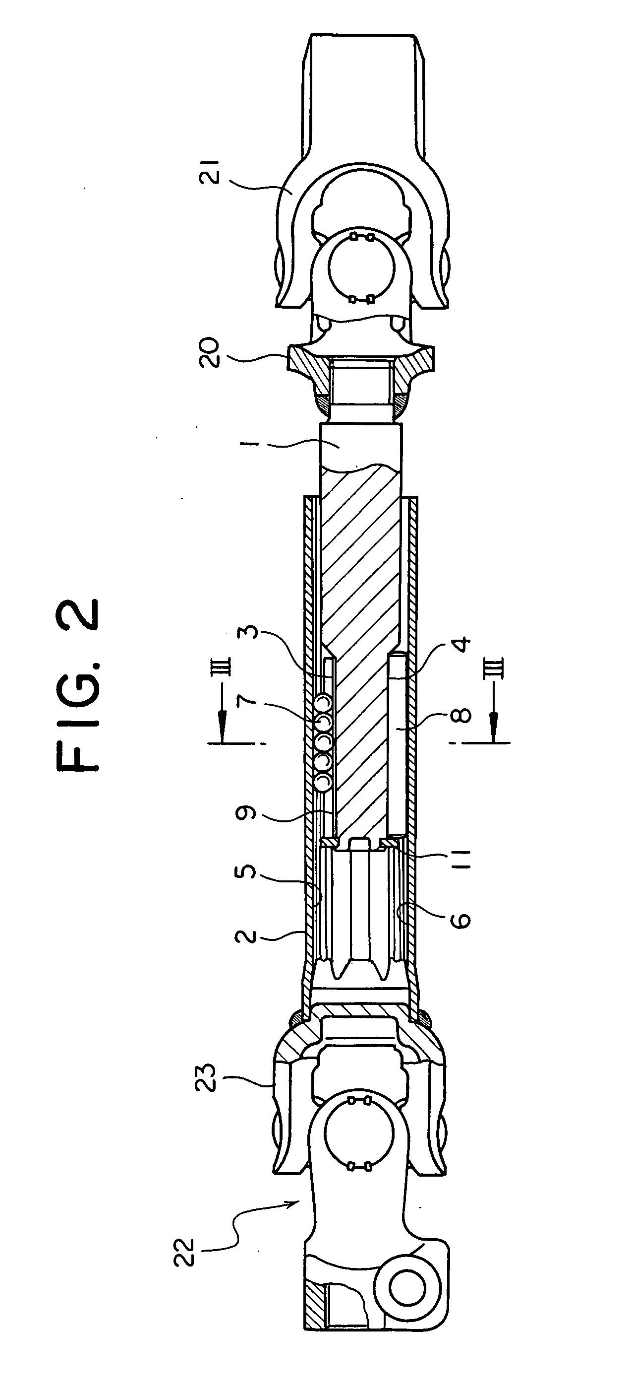 Telescopic shaft for steering vehicle and telescopic shaft for steering vehicle with cardan shaft coupling