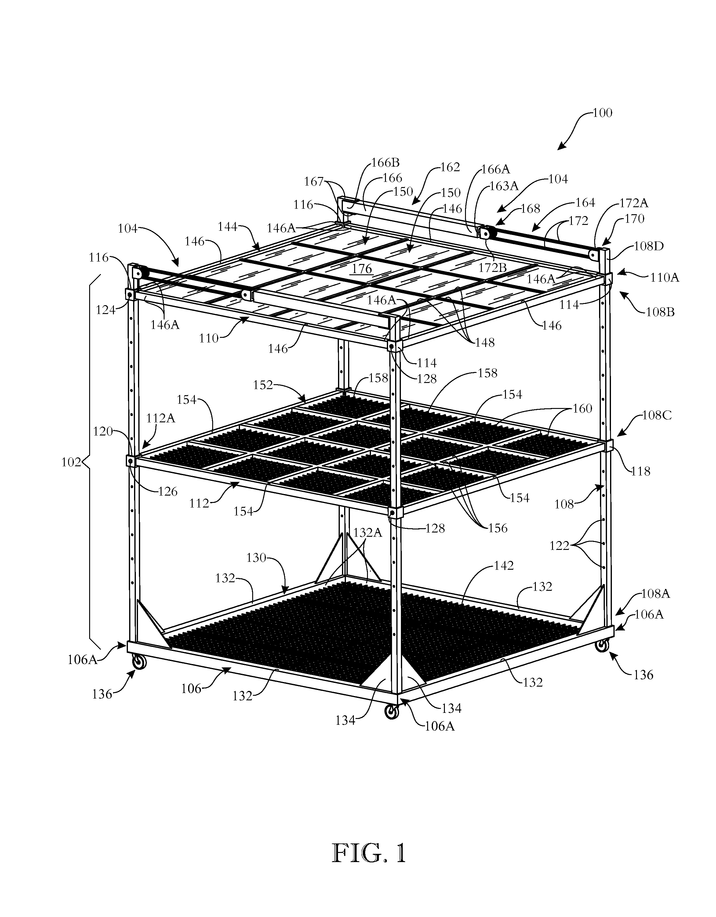 Plant growing heavy weight bearing support assembly, apparatus and system