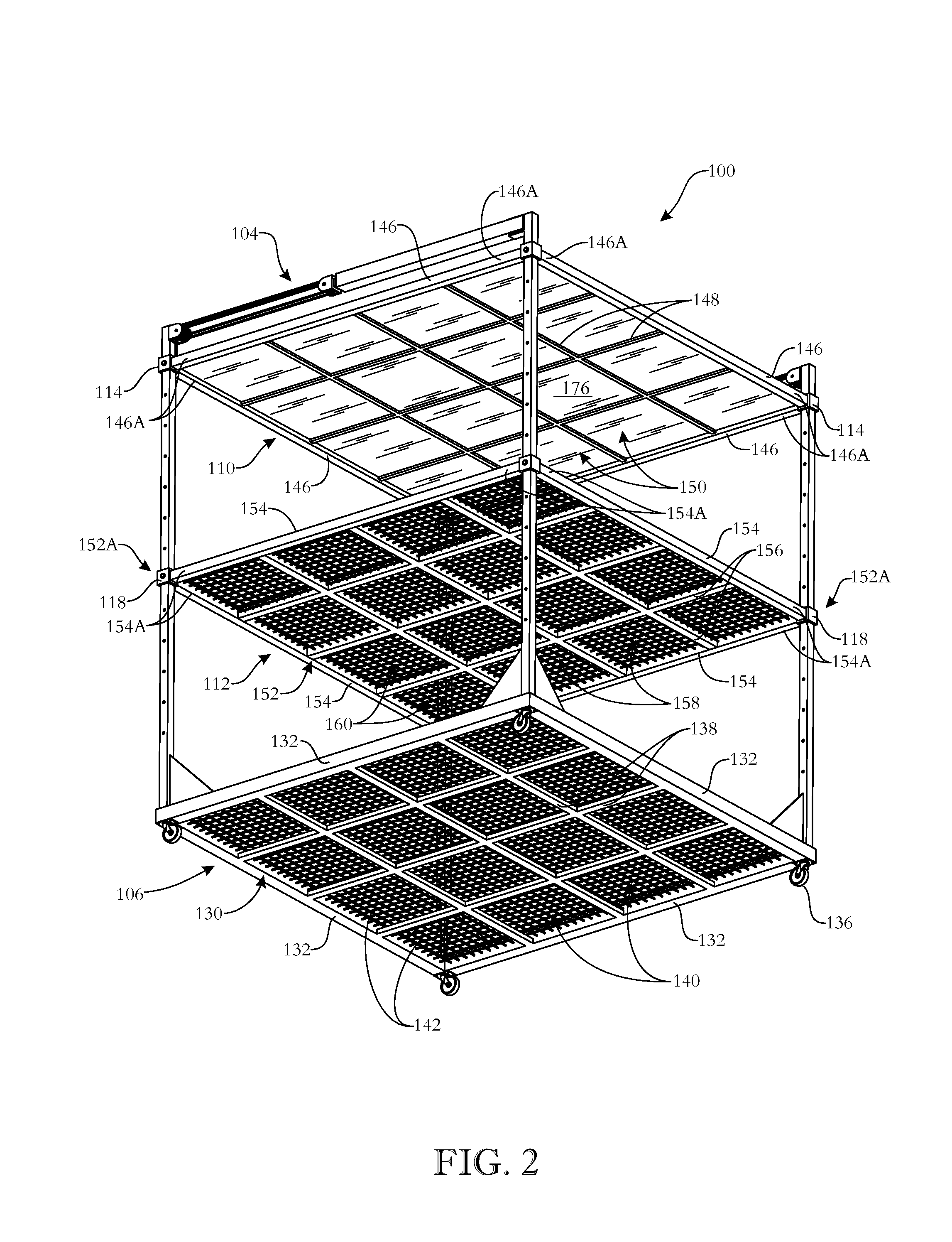 Plant growing heavy weight bearing support assembly, apparatus and system