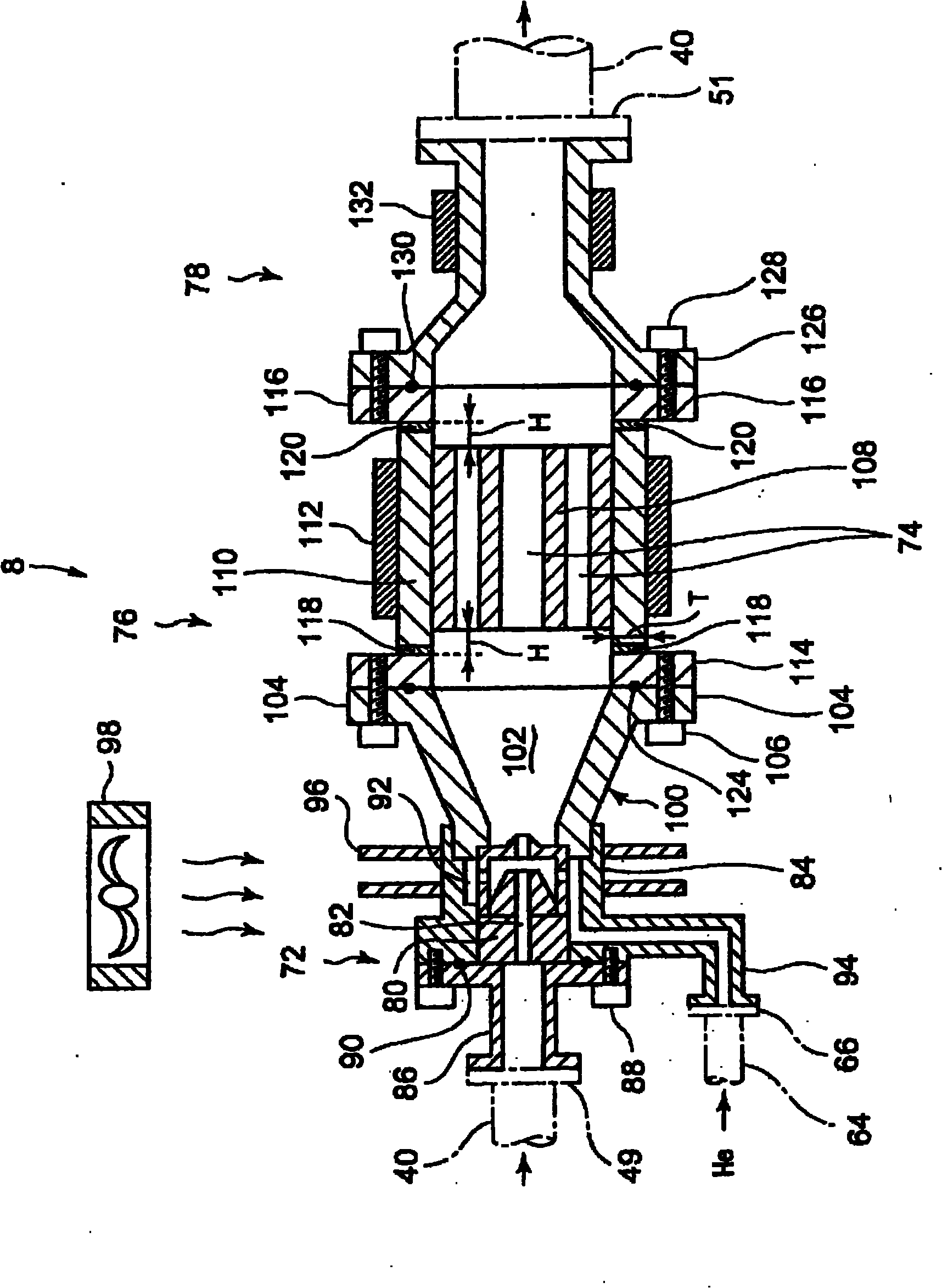 Vaporizer, material gas supply system including vaporizer and film forming apparatus using such system