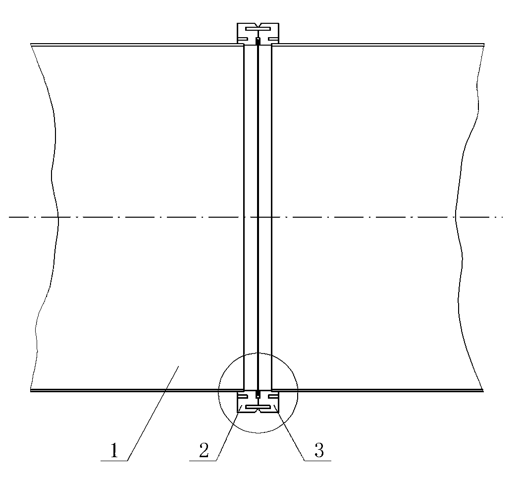 Connecting device and connecting method of internal and external anti-corrosion plastic-steel composite pipe
