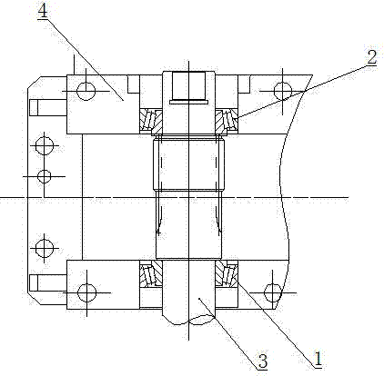 Sea platform uplift reducer bearing clearance adjusting method and special tool therefor