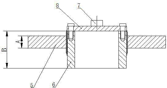 Sea platform uplift reducer bearing clearance adjusting method and special tool therefor