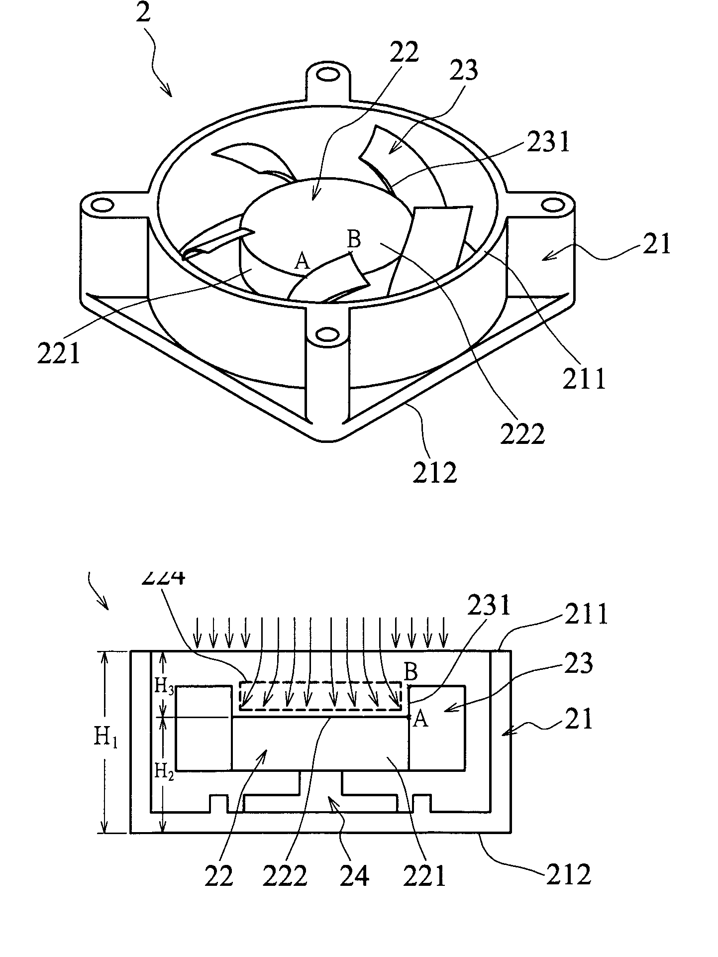 Axial-flow fan structure