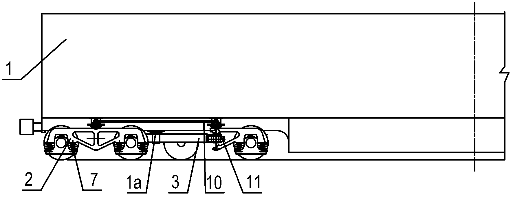 Railway eight-axis bathtub open wagon