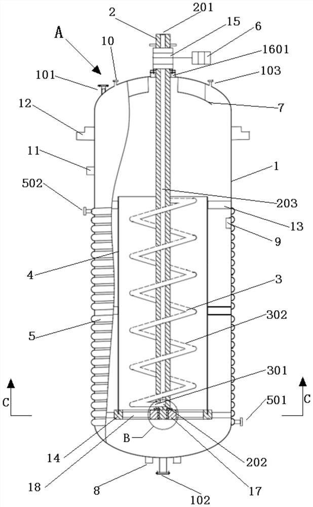 Long-chain dicarboxylic acid refining device