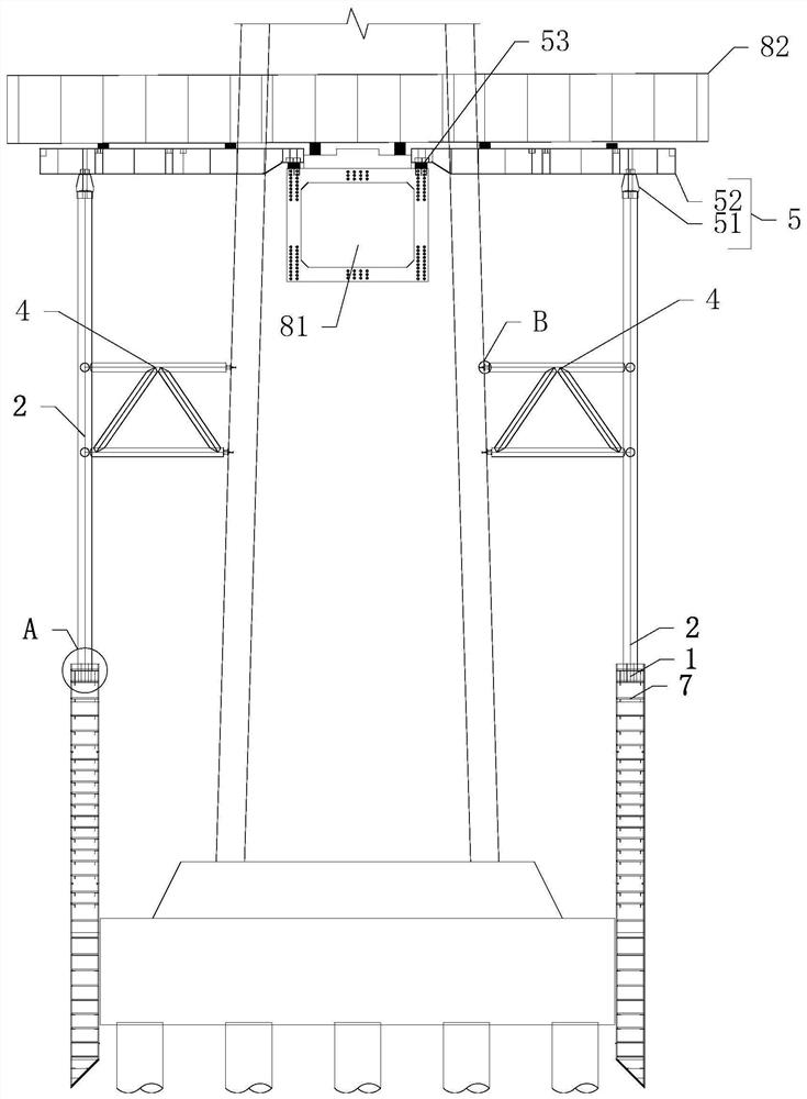 Pier-side bracket with double-wall steel boxed cofferdam as foundation and construction method