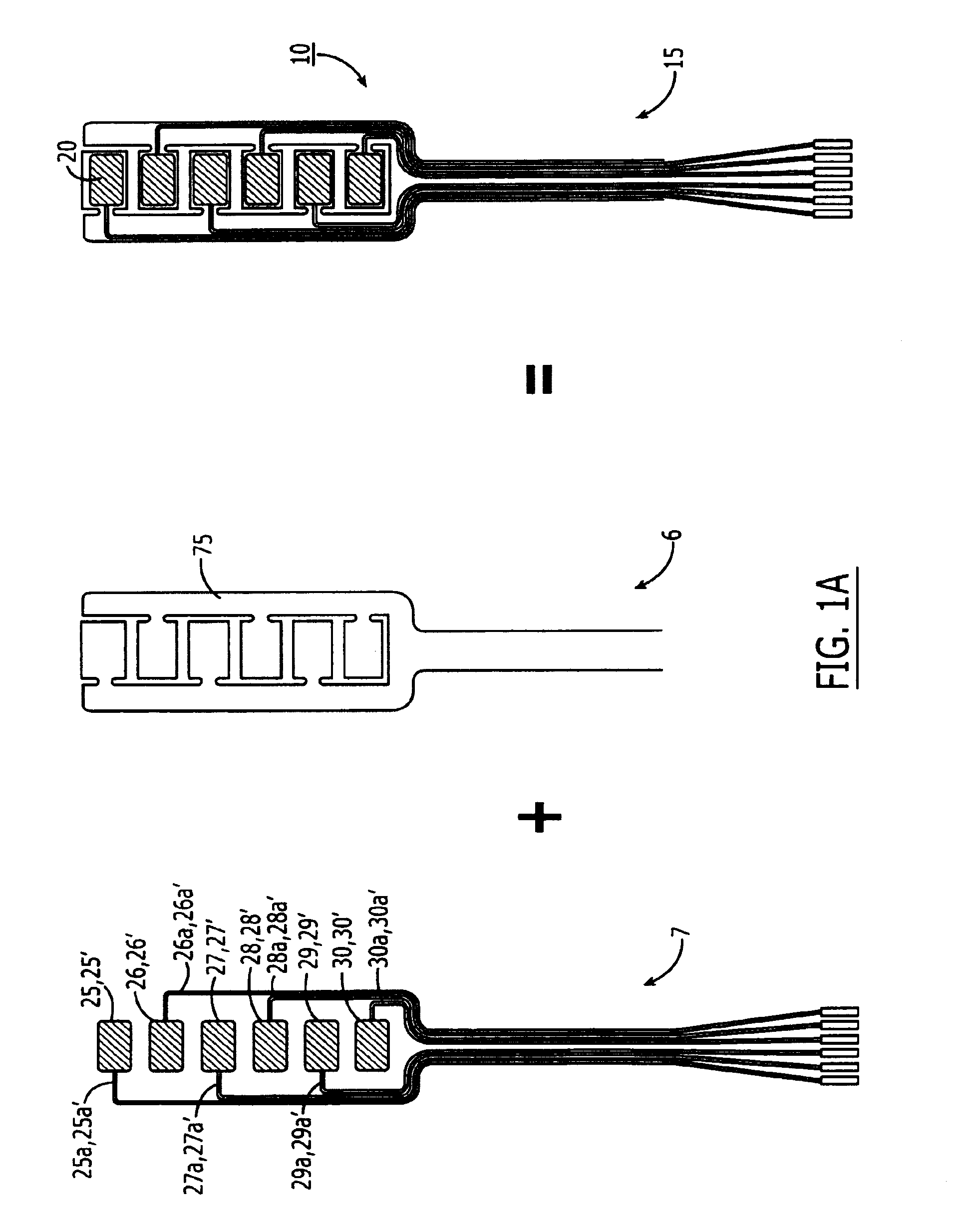 Low profile acoustic sensor arry and sensors with pleated transmission lines and related methods