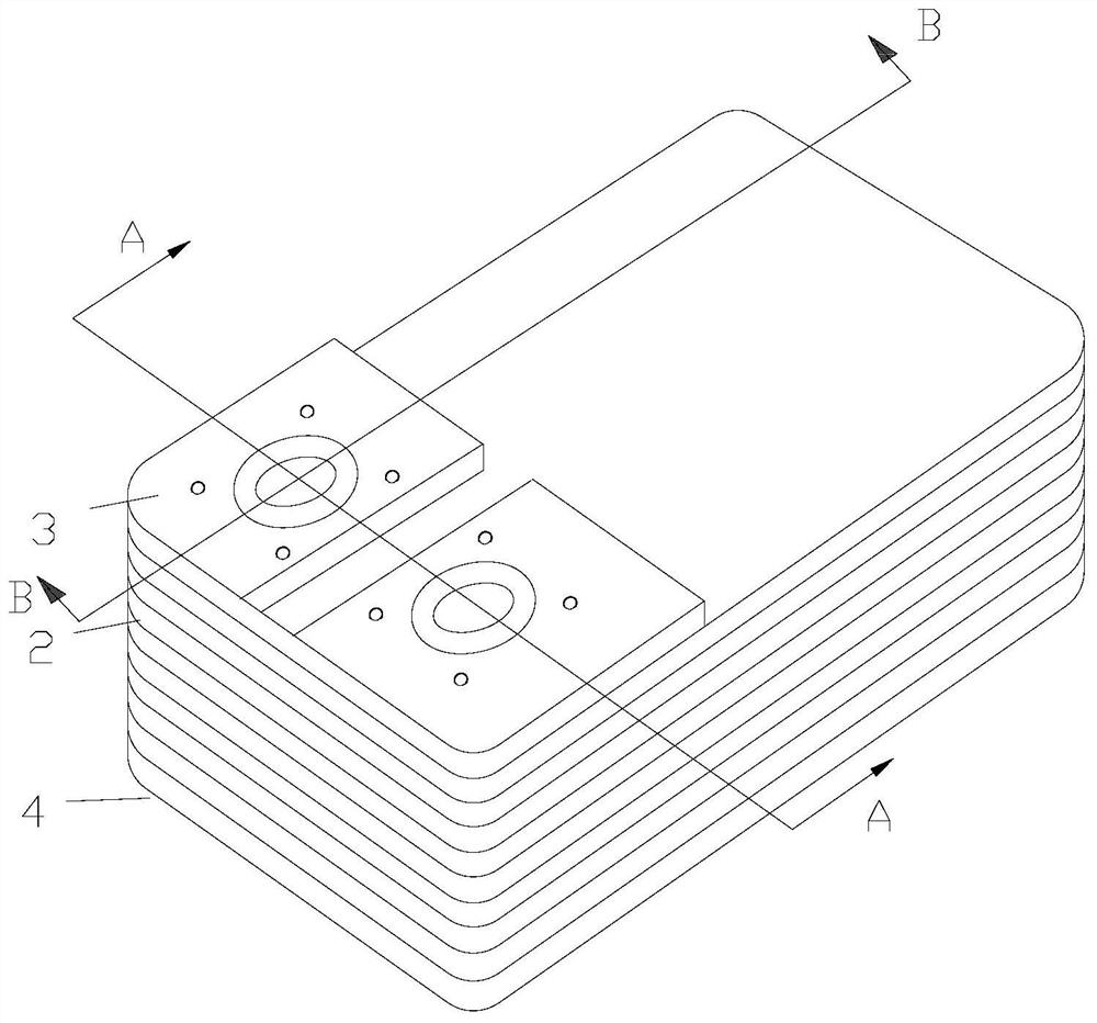 Long flow plate heat exchanger