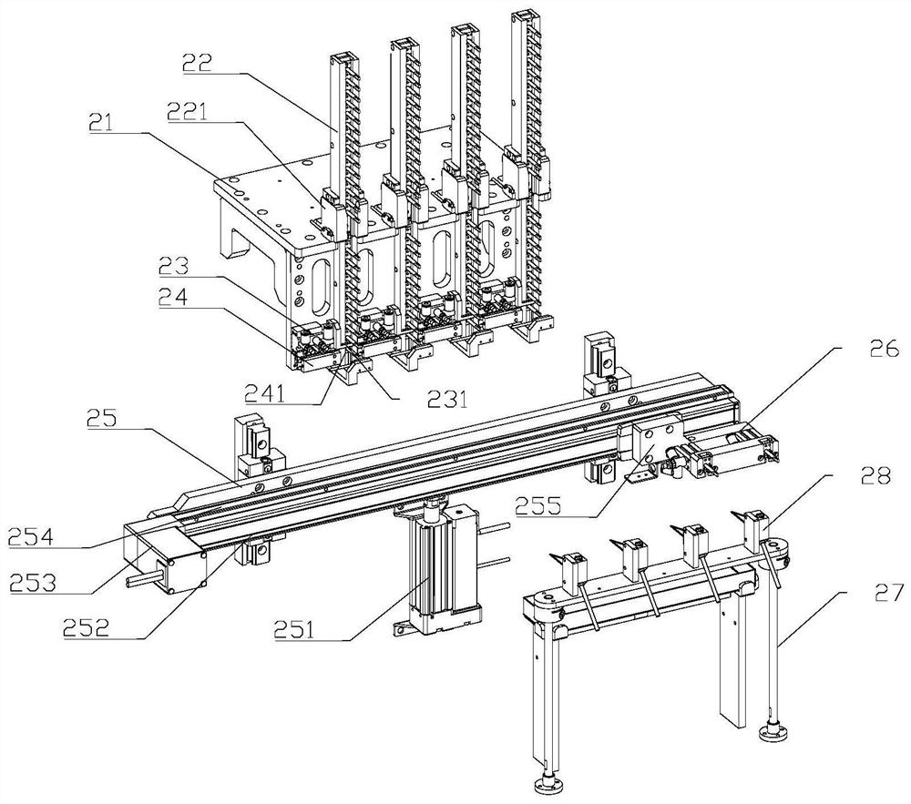 Carbon brush mounting rack feeding device and method and motor carbon brush assembling equipment