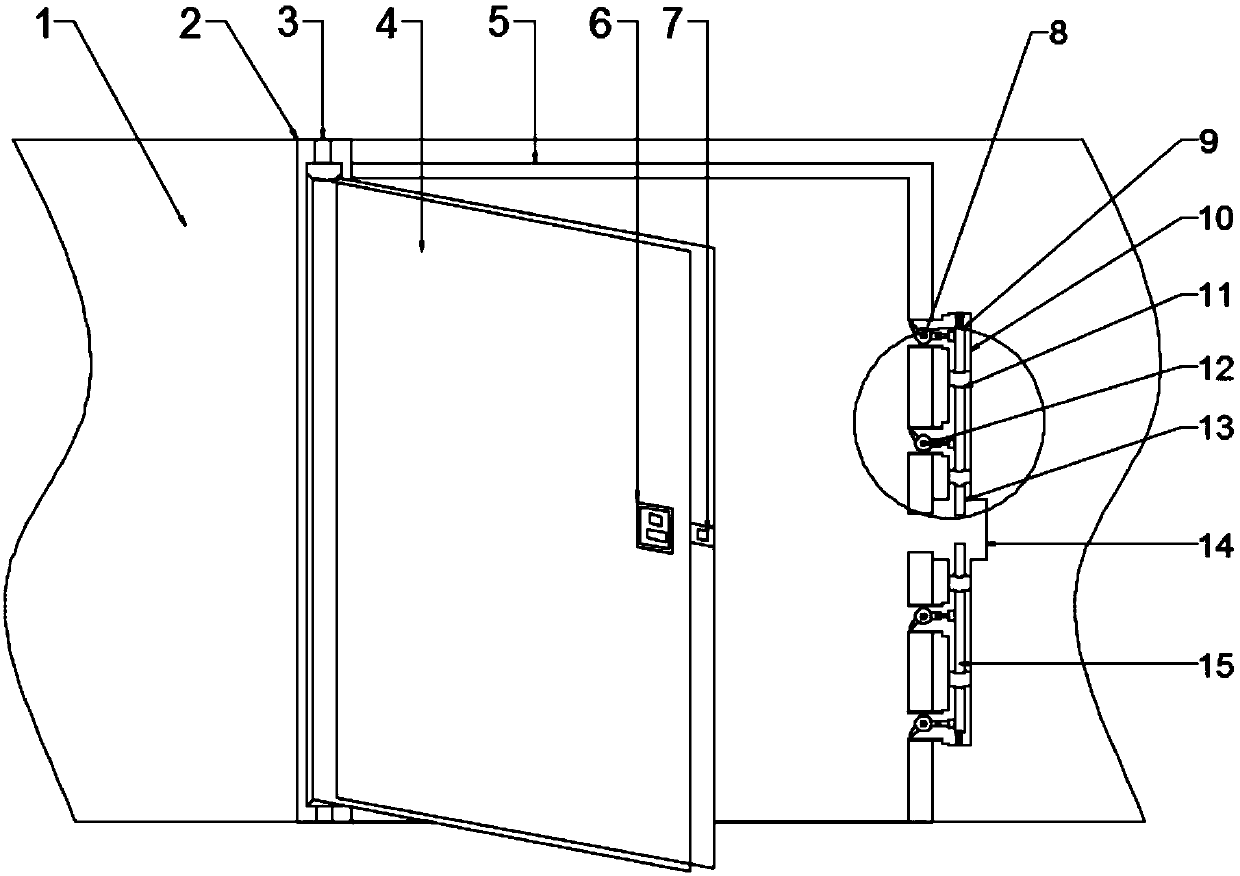 A door locking device for an intelligent door