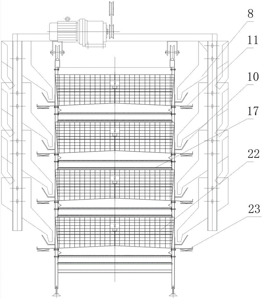 Full-automatic quail cultivating cage