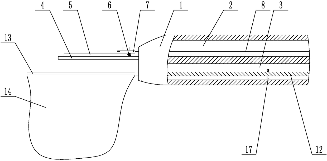 Specimen take-out device under laparoscope