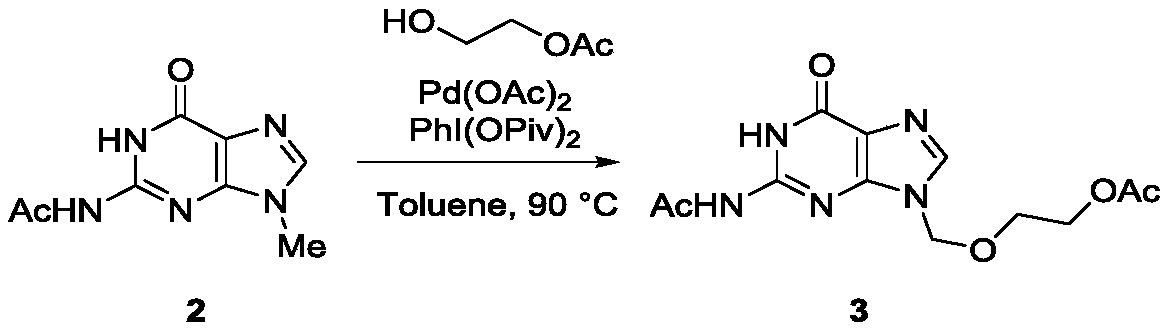 A kind of method utilizing carbon-hydrogen bond activation to synthesize acyclovir and ganciclovir