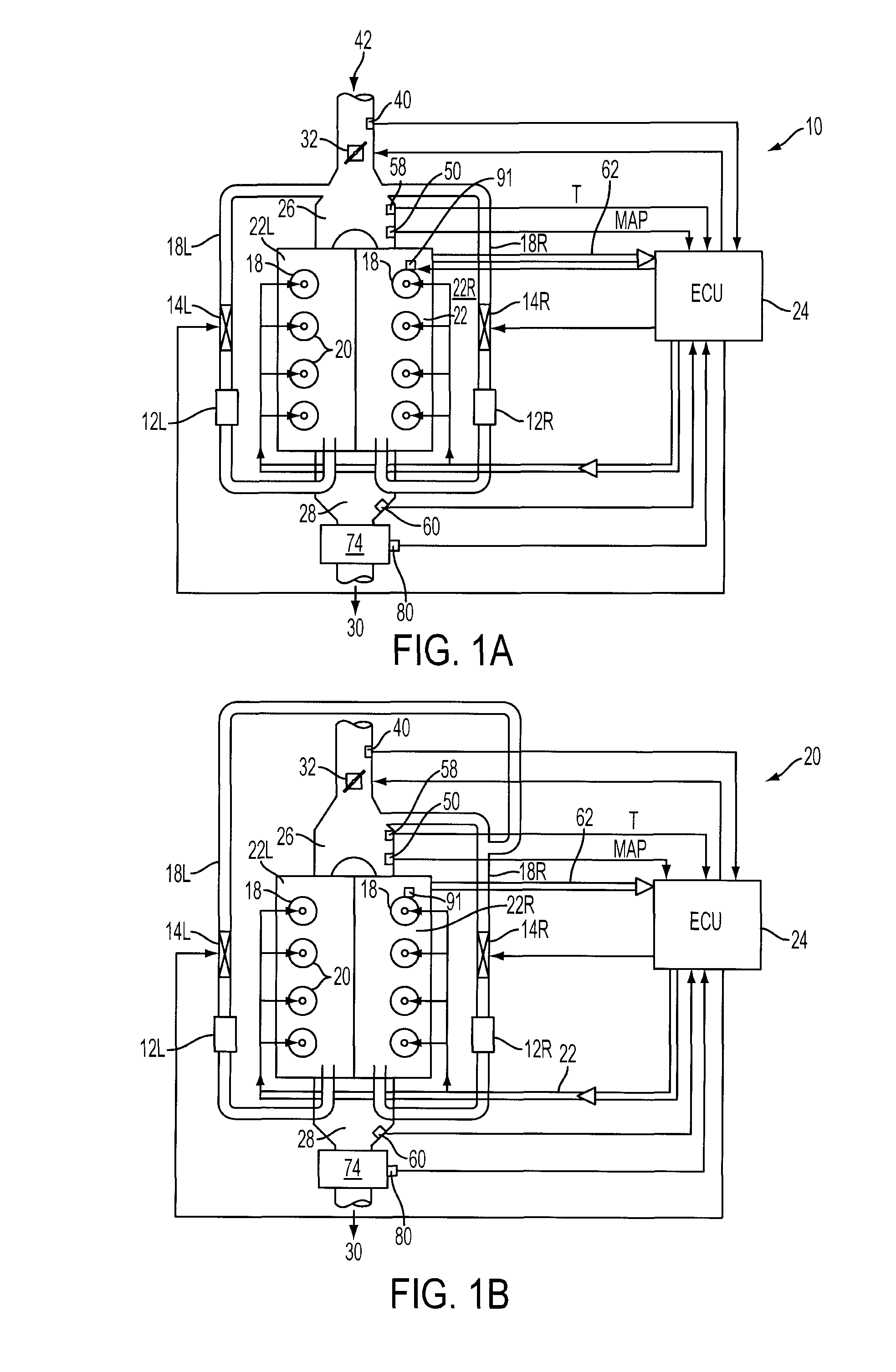 Alternative left/right bank EGR loop operation to improve fouling resistance during low mass flow engine mode