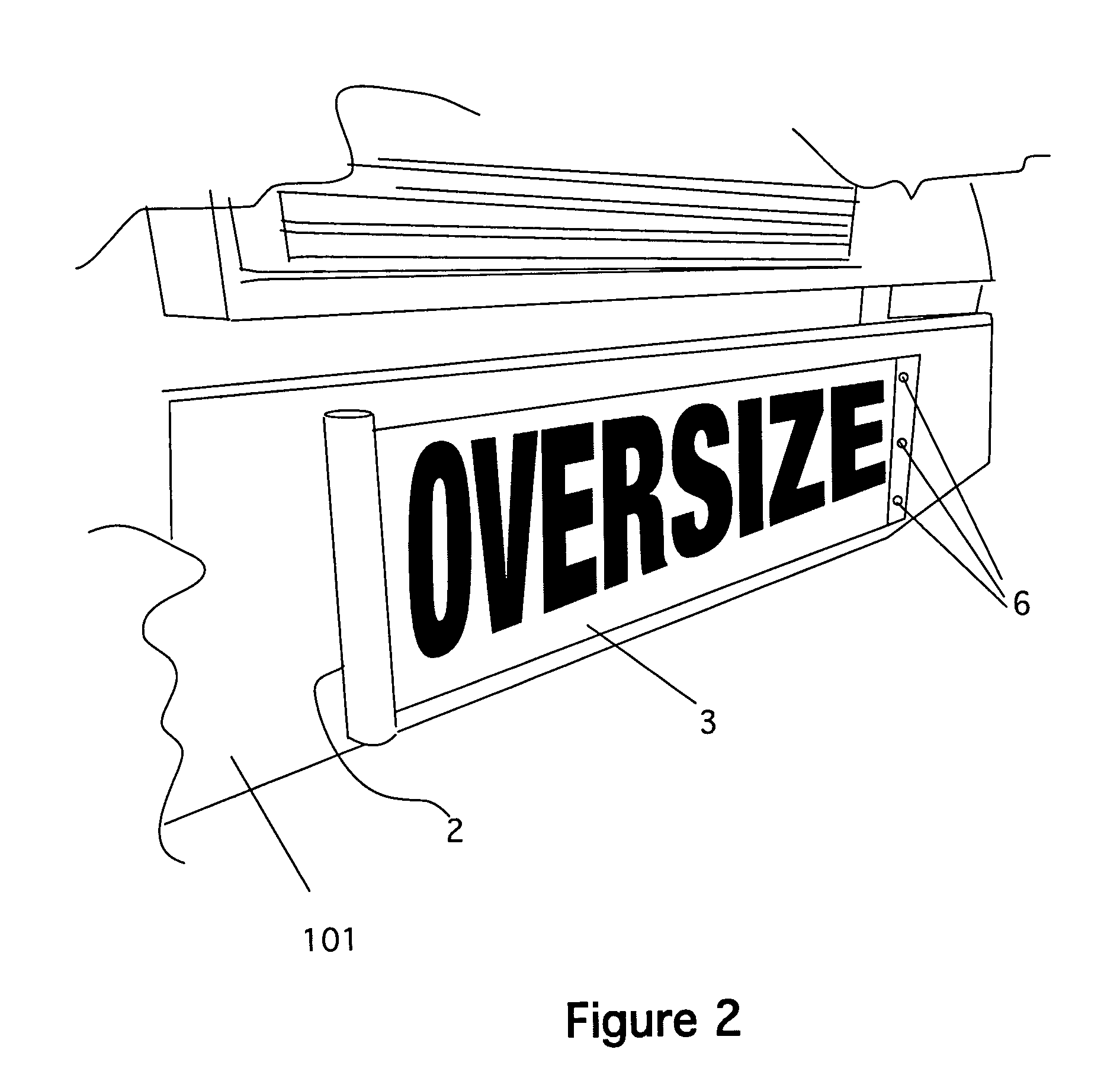 Self-contained warning sign carrier for vehicles