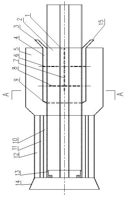 Low-load stable burning pulverized coal external heating smoke heating type turbulent burner and heating method