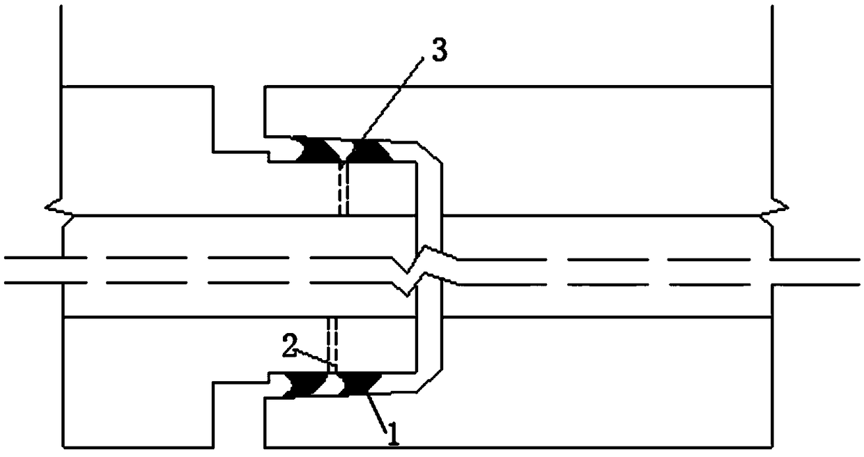 Construction method of flexible socket common pipe trench