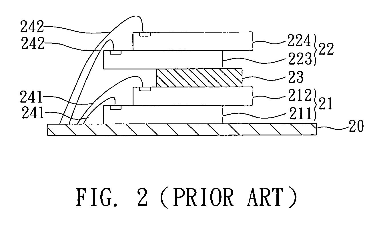 Fabrication method of multichip stacking structure