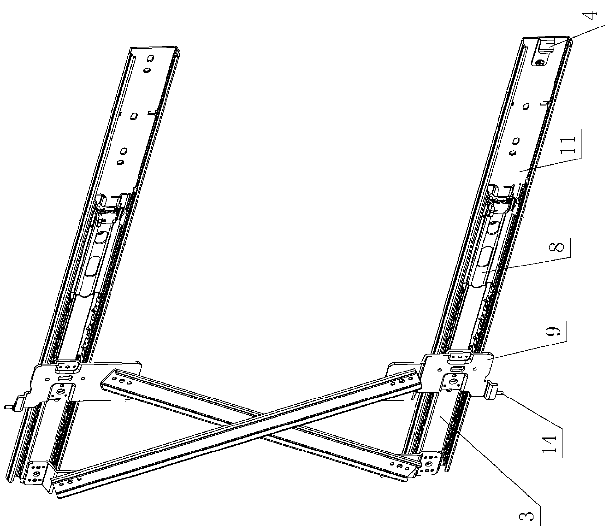 Rotary push-pull stable opening and closing structure for furniture