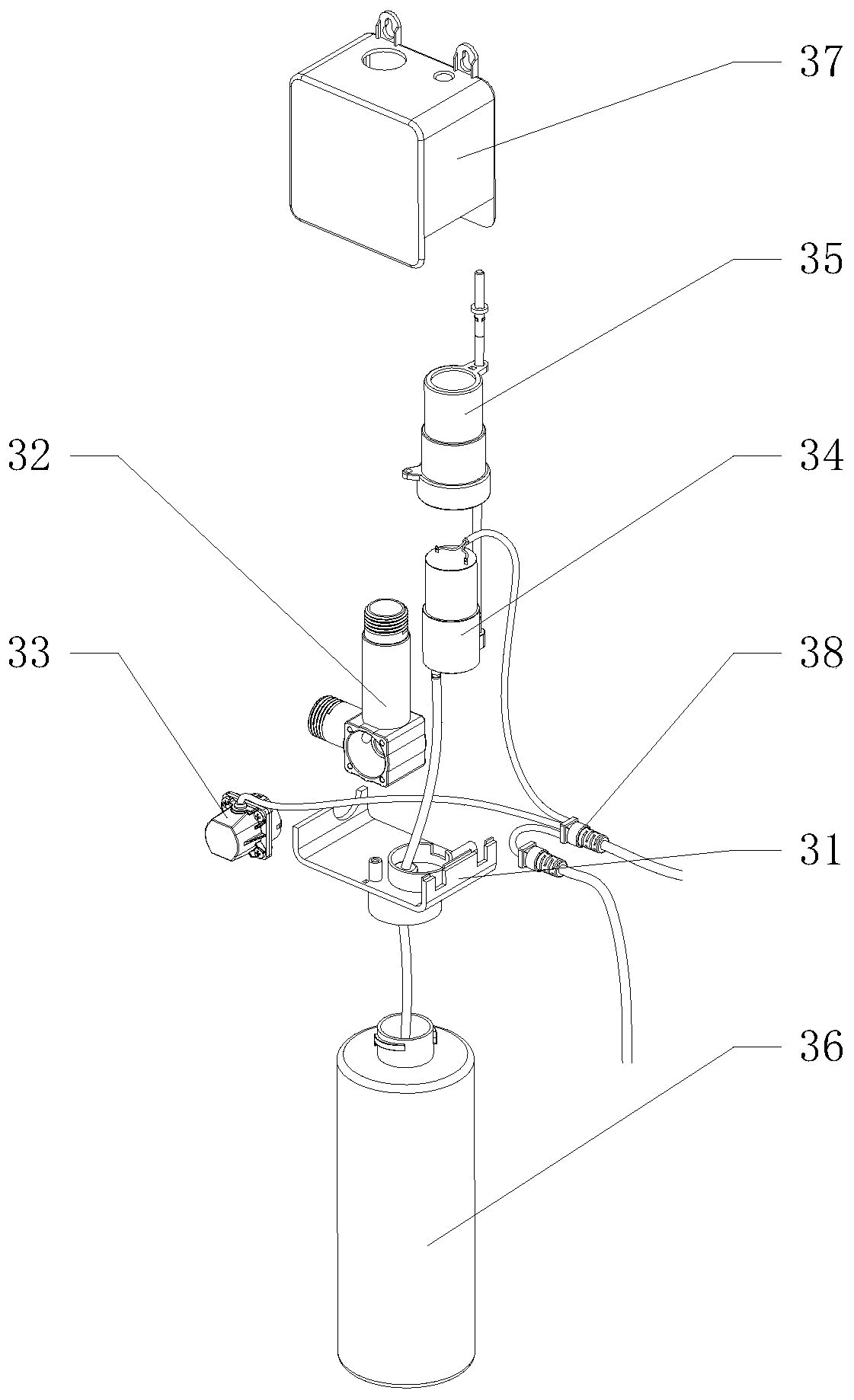 Modular double-pump type liquid supply faucet