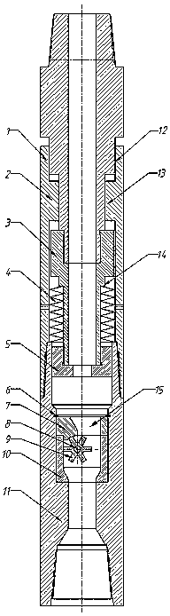 Drilling speed increase tool capable of forming periodic drill string axial creeping and drilling pressure fluctuation