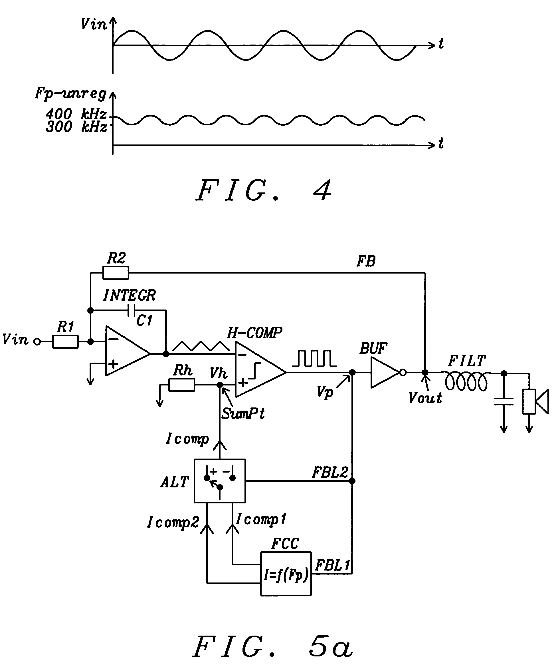 Frequency stabilization technique for self oscillating modulator
