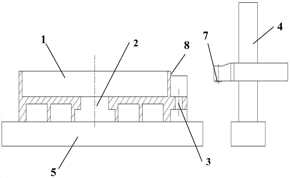 A method and steps for processing a transmission shaft hole of a super-large vertical lathe base