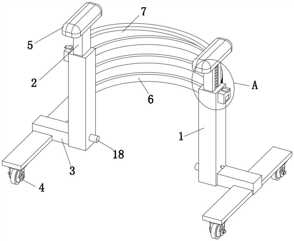 High-stability walking aid device suitable for nursing