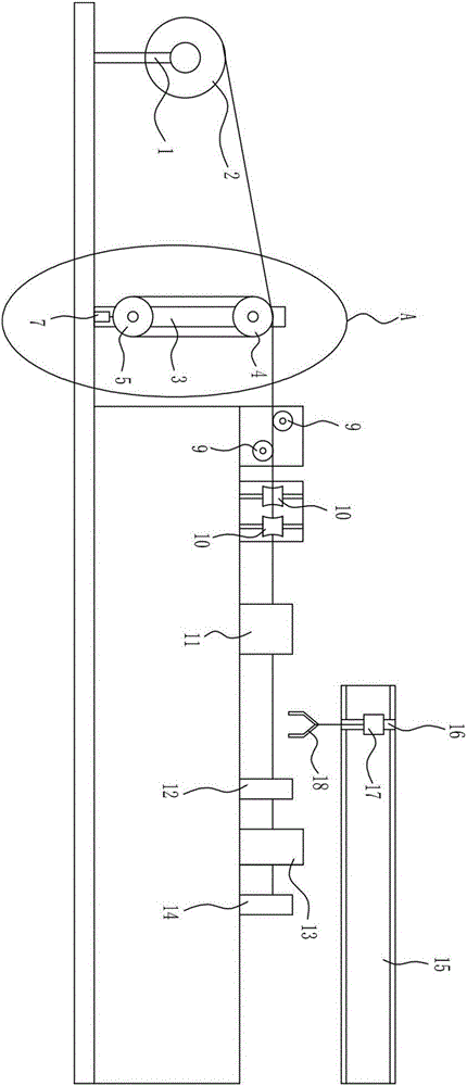 Automatic pull device for cable cutting
