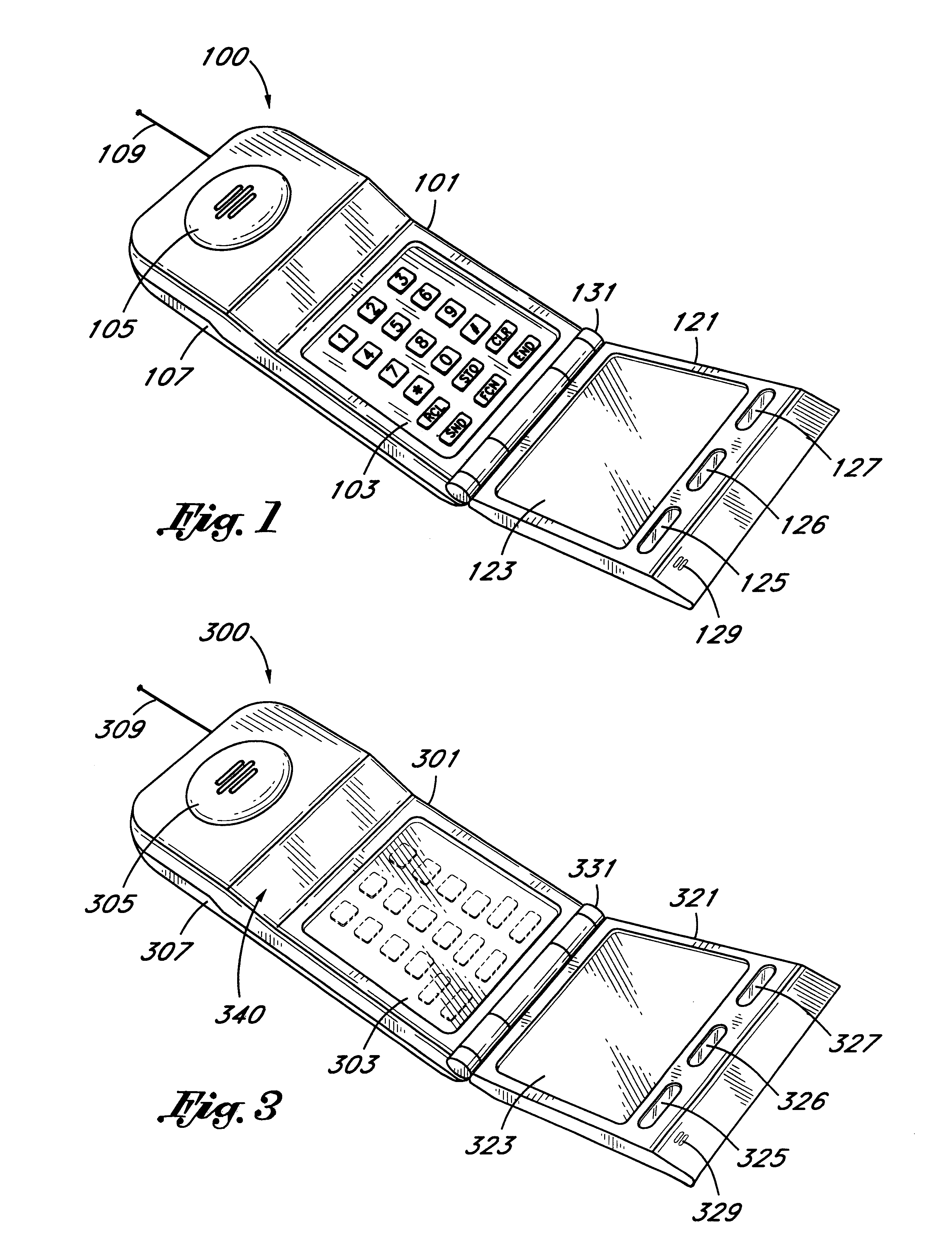 Personal communicator with flip element display
