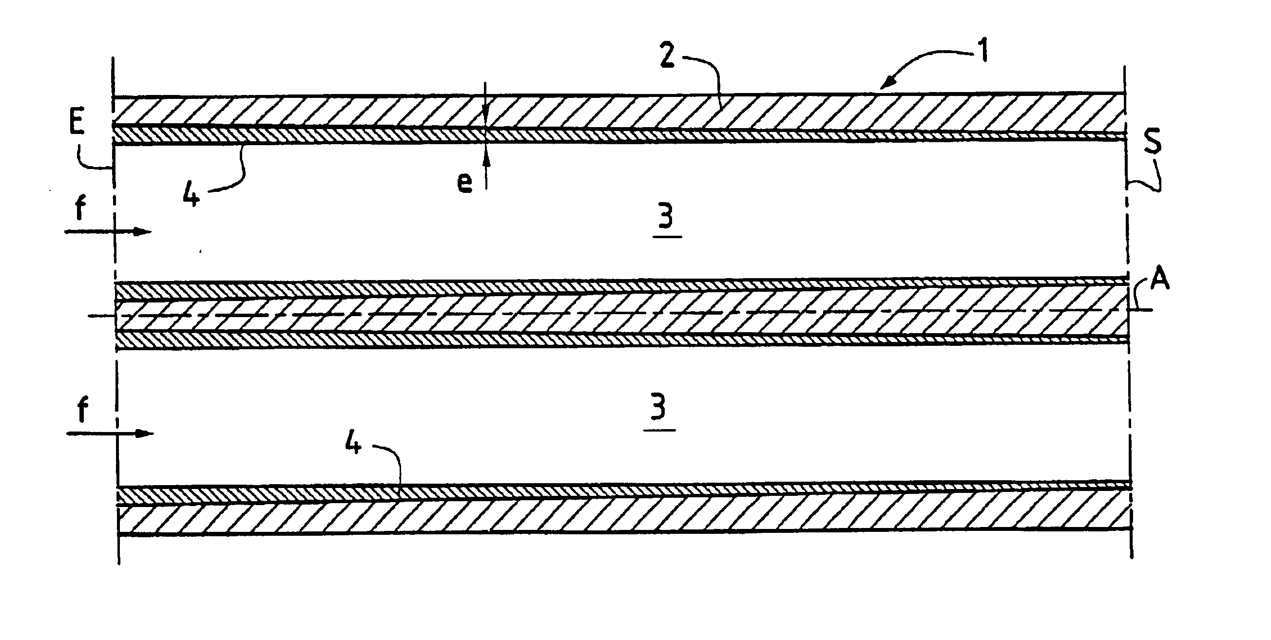 Cross-flow filter membrane and method of manufacturing it
