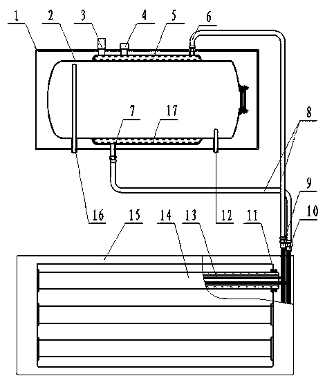 Separated type solar water heater provided with U-shaped tube heat collector and enamel outer interlayer heat exchanger